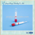 CE ISO approved disposable glass red cap blood vacutainer plain test tube